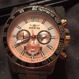 Invicta rose gold racing watch
